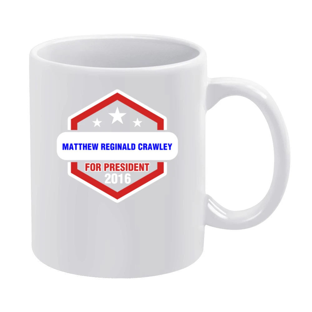 Matthew Reginald Crawley For President 2016 Downton Abbey TV Show T Sh White Mug