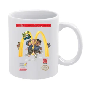 Mc Kids Nes Retro Video Game Distressed White Mug