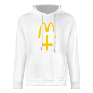 McSatan Funny Fast Food Satan Parody Graphic European Size Men Hoodie