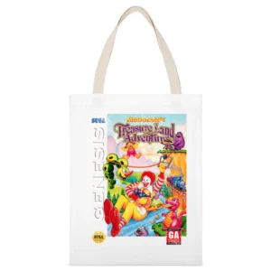 Mcdonalds Treasure Land Adventure Sega Genesis Old School Retro Video White Canvas Tote Shopping Bag