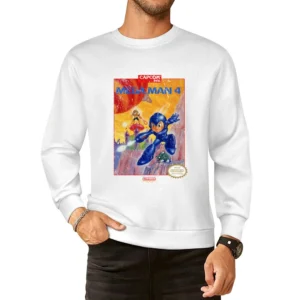 Mega Man 4 Nes Nintendo Old School Retro Video Game Fan Distressed T S European Size Pullover Sweater