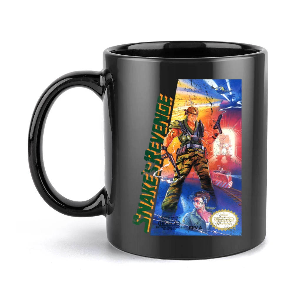 Metal Gear 2 Snake's Revenge Nes Nintendo Old School Retro Video Game Black Mug