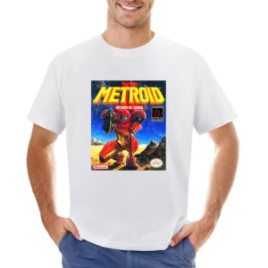Metroid 2 Return Of Samus Game Boy Nintendo Old School Retro Video Gam Asian Size Men T-Shirt