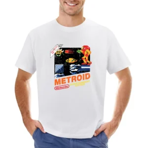 Metroid Nes Nintendo Old School Retro Video Game Fan Distressed T Shir Asian Size Men T-Shirt