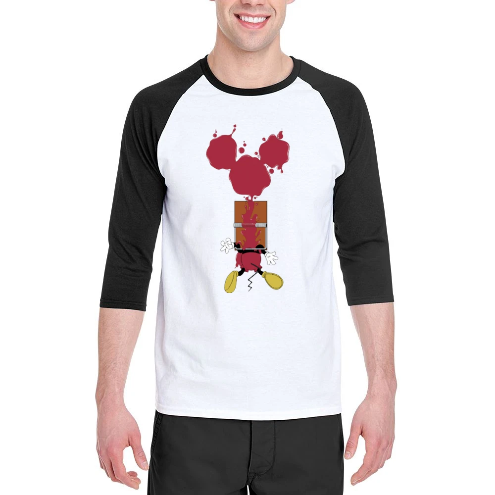 Mickey Mouse Trapped funny Men 3/4 Sleeve T-Shirt