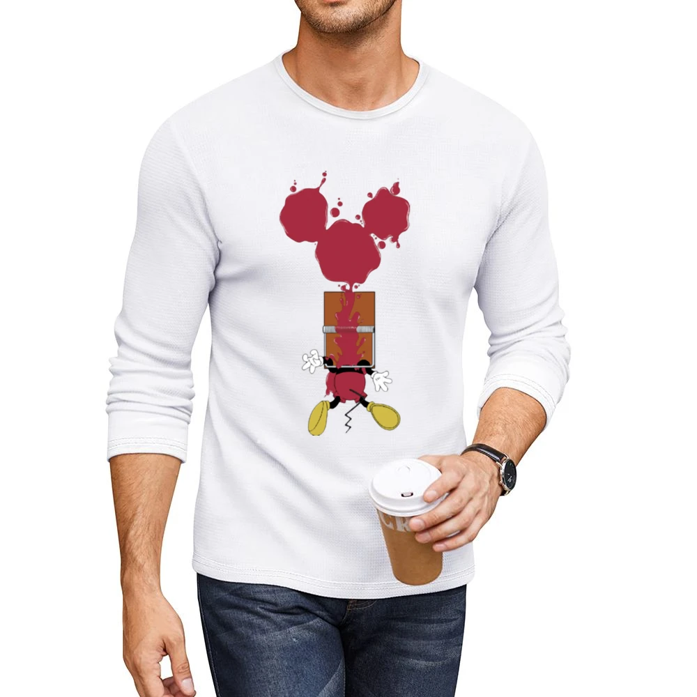 Mickey Mouse Trapped funny Men CrewNeck Long Sleeve T-Shirt