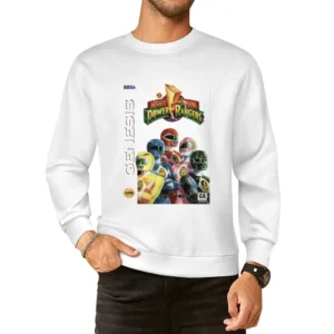 Mighty Morphin Power Rangers Sega Genesis Old School Retro Video Game European Size Pullover Sweater