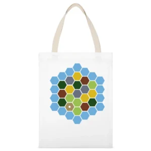 Minimalist game video logo White Canvas Tote Shopping Bag