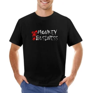 Monkey Business funny ape animals Asian Size Men T-Shirt