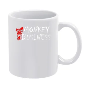 Monkey Business funny ape animals White Mug
