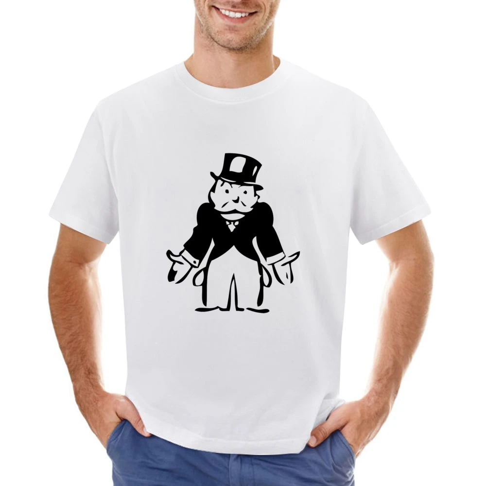Monopoly Man Empty Pockets Classic Fun Graphic Game Tee Shirt Asian Size Men T-Shirt