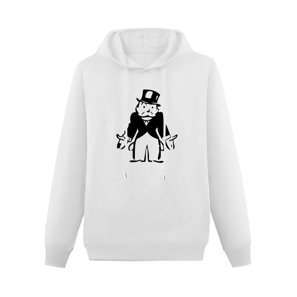 Monopoly Man Empty Pockets Classic Fun Graphic Game Tee Shirt Men Hoodie With Pocket