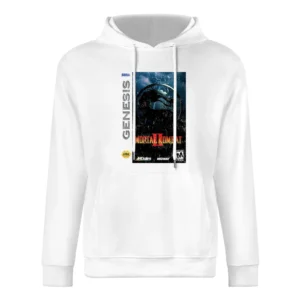Mortal Kombat 2 Sega Genesis Old School Retro Video Game Fan Distresse European Size Men Hoodie