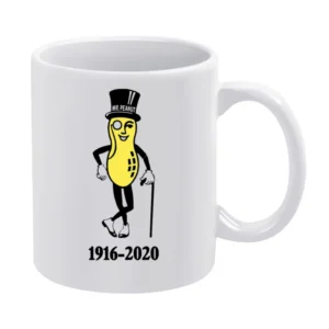 Mr Peanut Rip Planters Peanuts Pop Culture Food White Mug