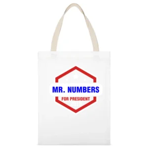 Mr White Canvas Tote Shopping Bag