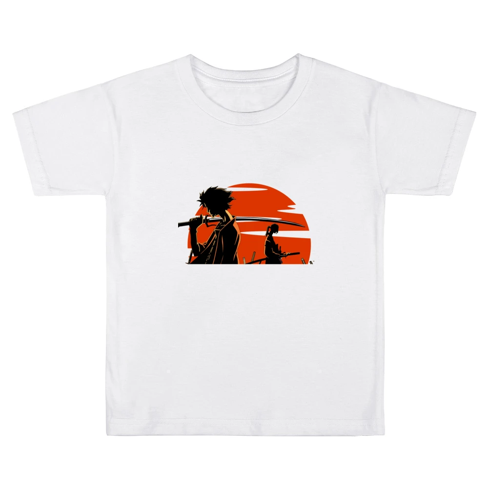 Mugen And Jin over the sun Samurai champloo anime manga Kids Boys Girls T-Shirt