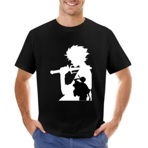 Mugen Shadow black and white samurai champloo anime manga Asian Size Men T-Shirt
