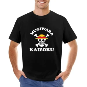 Mugiwara kaizoku strawhat pirates flag jolly rogers Monkey D Luffy one Asian Size Men T-Shirt