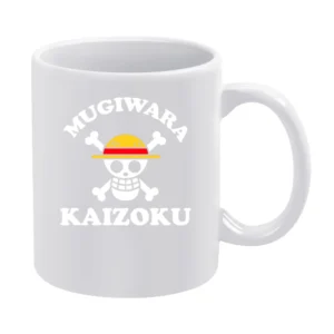 Mugiwara kaizoku strawhat pirates flag jolly rogers Monkey D Luffy one White Mug