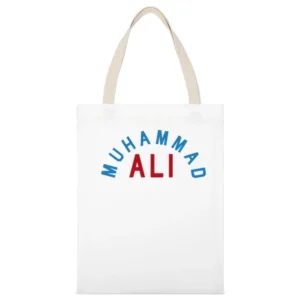 Muhammad Ali Legendary Boxer Heavyweight Champion Anthony Joshua Graph White Canvas Tote Shopping Bag