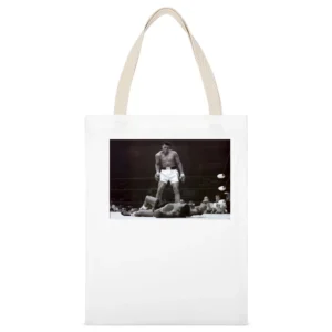 Muhammed Ali knockout Boxing White Canvas Tote Shopping Bag