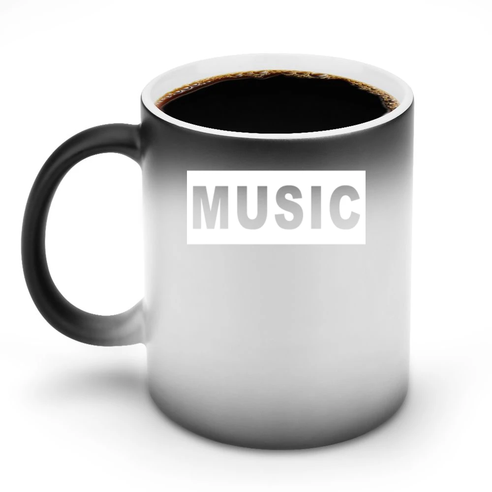 Music Popular Graphic Cut Out Discoloration Mug