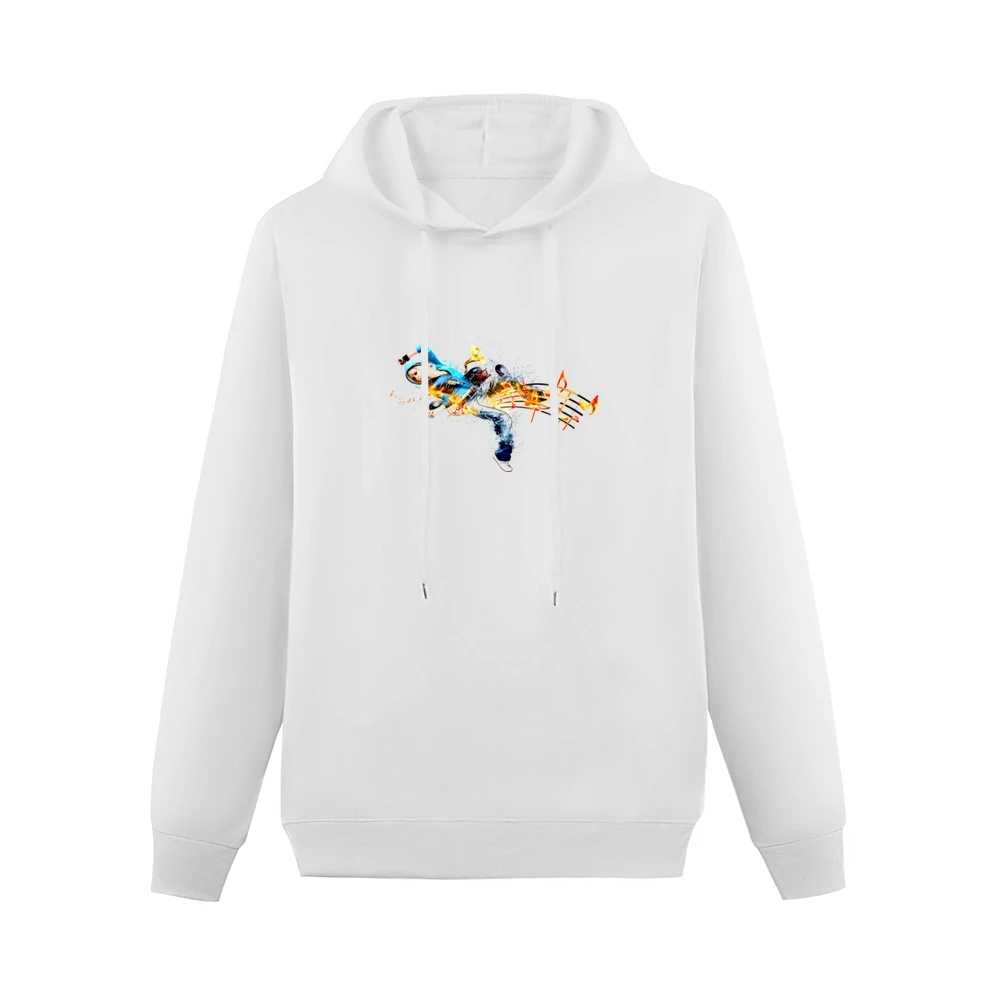Musical Dancing Notes Men Hoodie Without Pocket