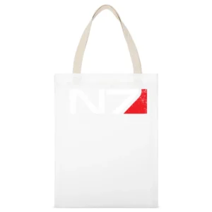 N7 Mass Effect Andromeda Armor Video Game RPG White Canvas Tote Shopping Bag