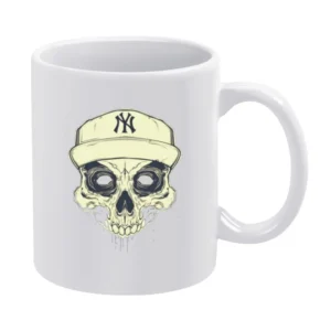 NY Skull White Mug