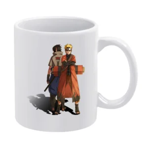 Naruto Uzumaki Sage scroll - Sasuke Uchiha Kusanagi sword Akatsuki ani White Mug