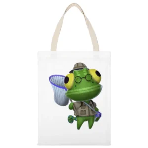 Nat From Animal Crossing Nintendo Character Video Game White Canvas Tote Shopping Bag