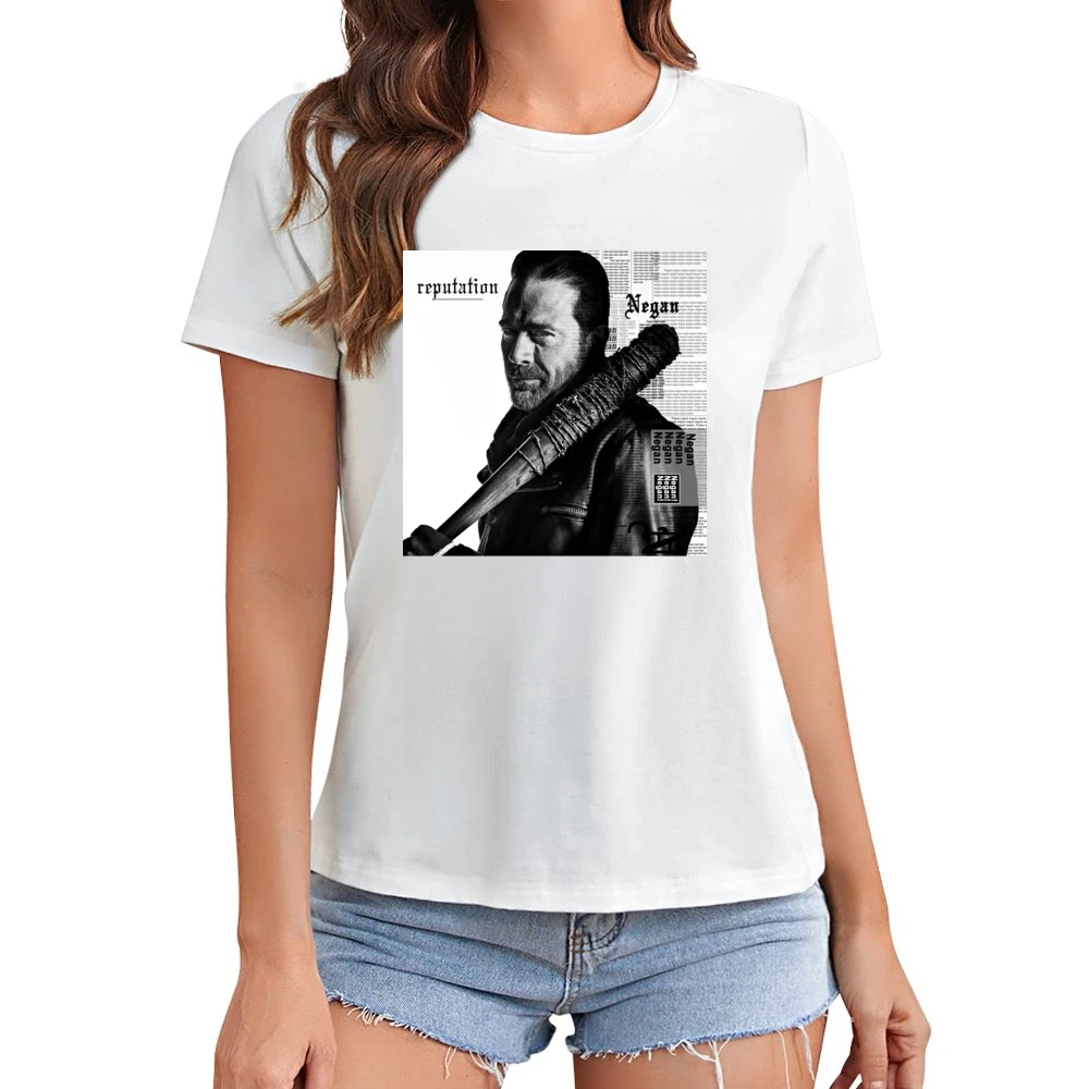 Negan Reputation Walking Dead Taylor Swift Parody Tv Funny Asian Size Women Ladies T-shirt