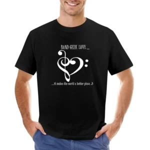 Nerd Band of Geek love it makes the world a better place - nerdy T Shi Asian Size Men T-Shirt