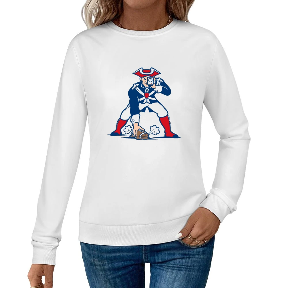 New England Football Funny Spy Gate Deflate Scandal Parody Graphic T S Women Pullover Sweatshirt
