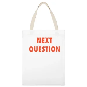Next Question Russell Westbrook Funny Post Game Interview Playoffs OKC White Canvas Tote Shopping Bag