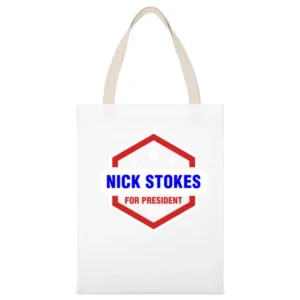 Nick Stokes For President 2016 CSI TV Show White Canvas Tote Shopping Bag