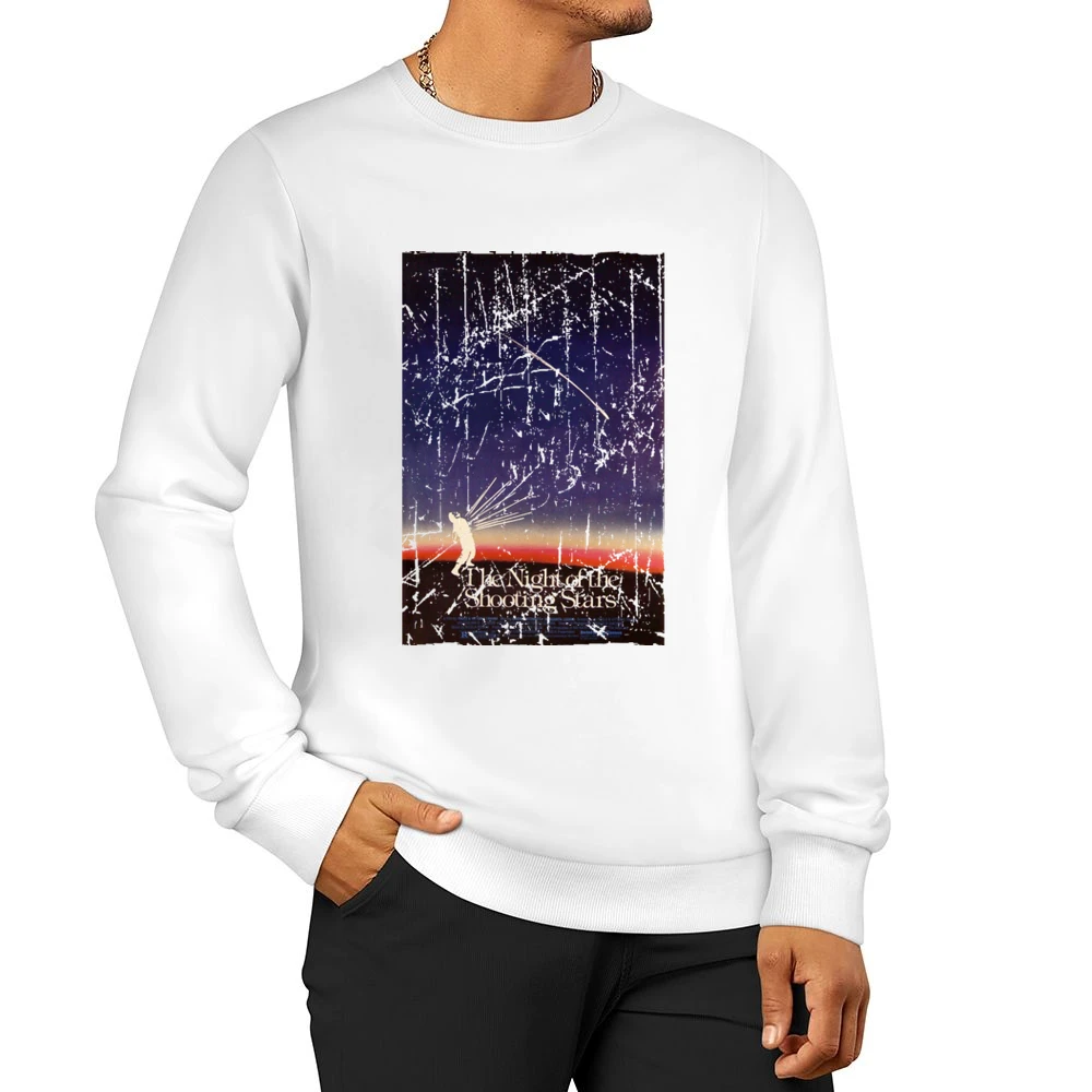Night Of The Shooting Stars Movie Poster Retro Aged Look Men Pullover Sweatshirt