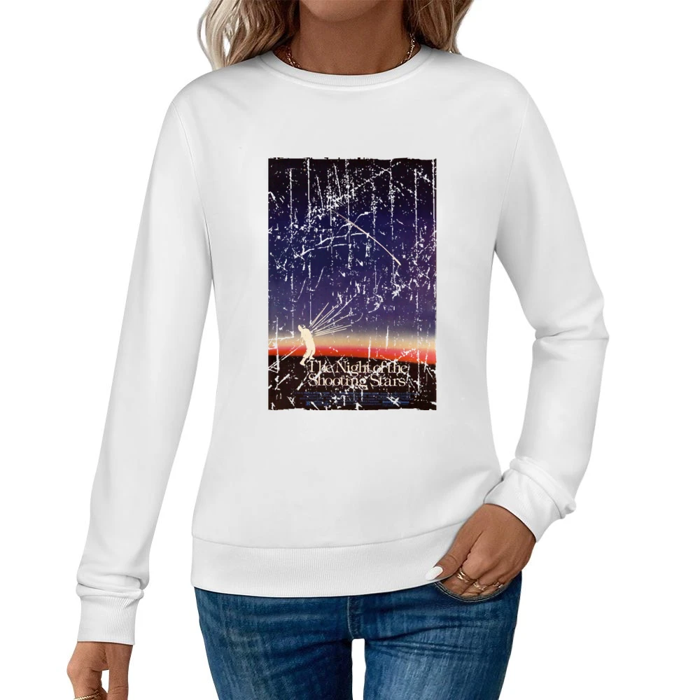 Night Of The Shooting Stars Movie Poster Retro Aged Look Women Pullover Sweatshirt