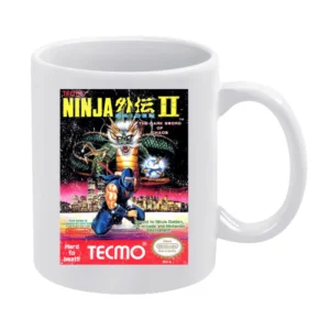 Ninja Gaiden 2 Nes Nintendo Old School Retro Video Game Fan Distressed White Mug