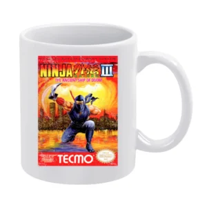 Ninja Gaiden 3 Nes Nintendo Old School Retro Video Game Fan Distressed White Mug