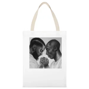 Nipsey Kobe Bryant La Los Angeles Tribute Allen Iverson White Canvas Tote Shopping Bag