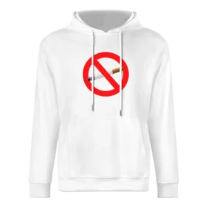 No Smoking Habit Addiction Anti Tobacco Cigarette Popular Health Graph European Size Men Hoodie