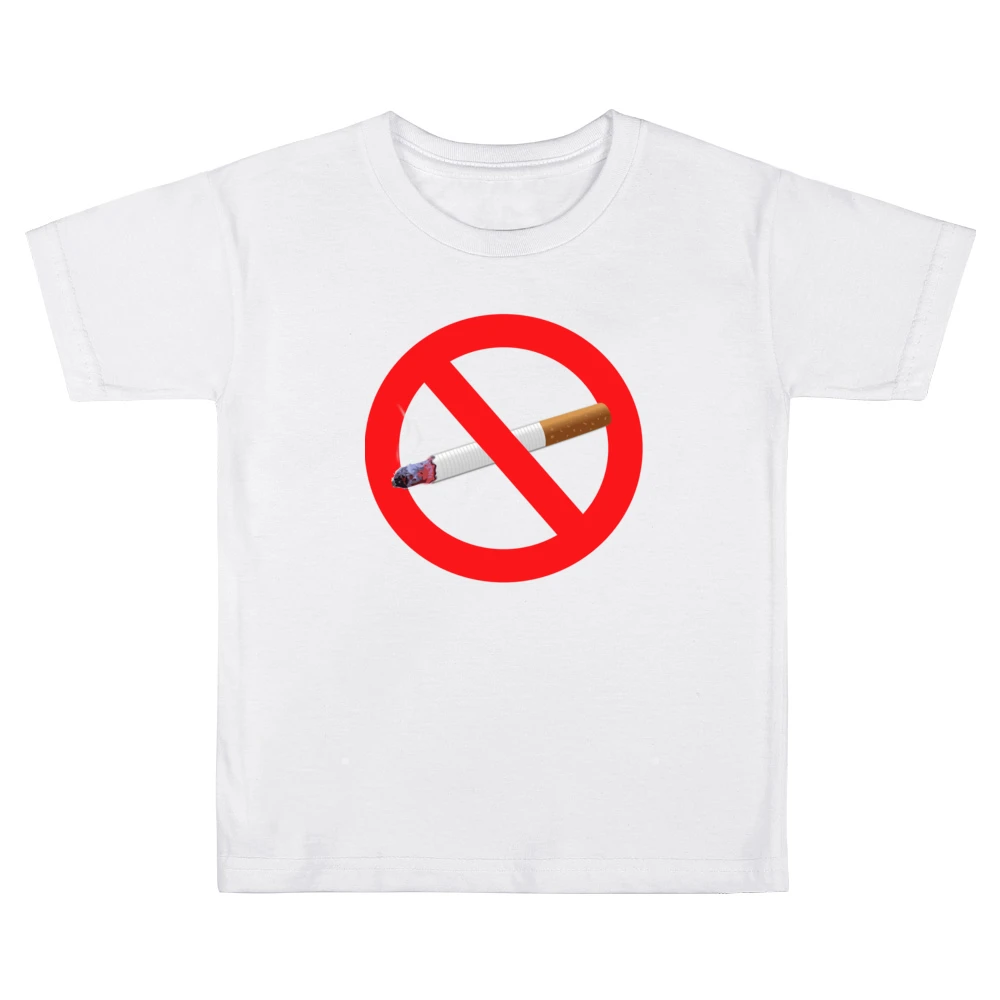 No Smoking Habit Addiction Anti Tobacco Cigarette Popular Health Graph Kids Boys Girls T-Shirt
