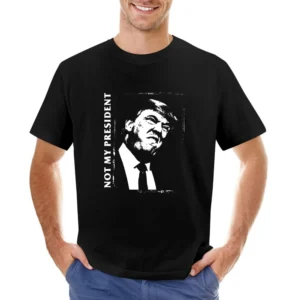 Not My President Anti Donald Trump Ugly Political Graphic Asian Size Men T-Shirt