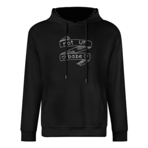 Not Ur Babe Cute Heart Graphic Tee Shirt European Size Men Hoodie