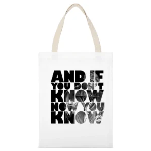 Now you Know- Biggie Tshirt White Canvas Tote Shopping Bag