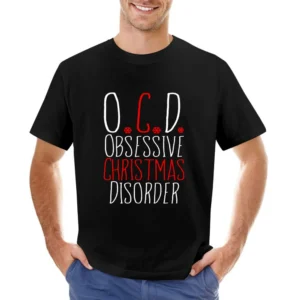 OCD Obsessive Christmas Disorder Fun Holiday Lover Asian Size Men T-Shirt