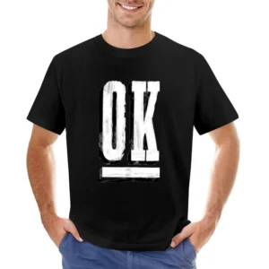 OK okay word text Asian Size Men T-Shirt