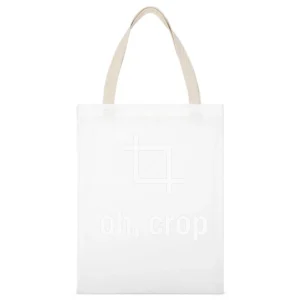 Oh Crop Funny Graphic Designer Artist Photoshop Joke White Canvas Tote Shopping Bag