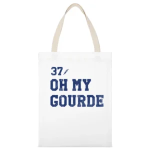 Oh My Gourde Tampa Bay Yanni Gourde Hockey Fan White Canvas Tote Shopping Bag